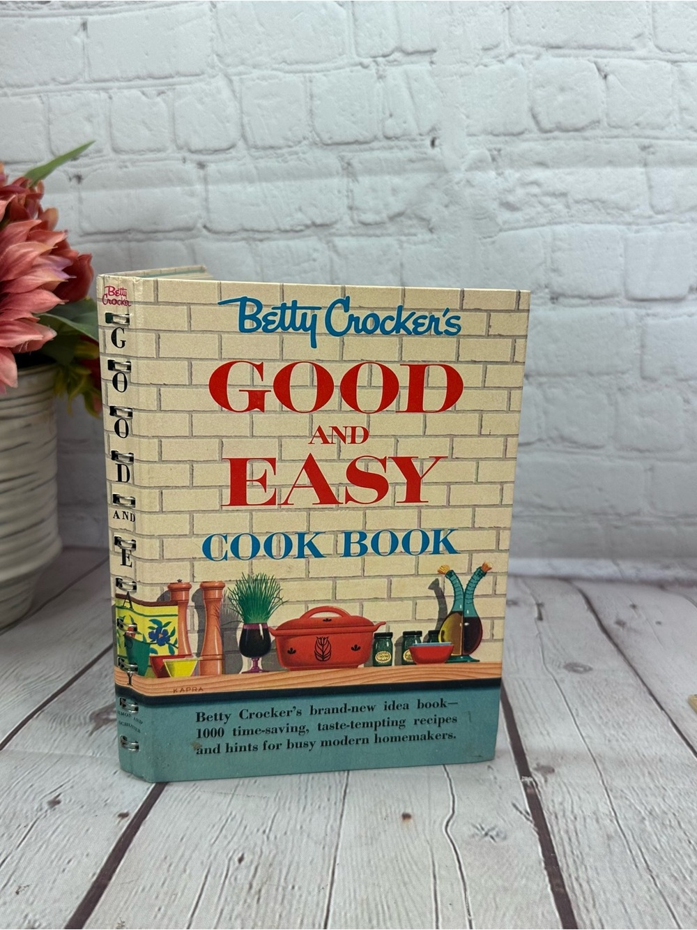 Betty Crocker Good and Easy Cook Book - Cream, Red, Blue Accents